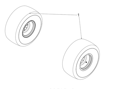 Wheels-Rear Diagram and Parts List for Z-FORCESZ60KH (17BSDGHD010)(2018) Cub Cadet Lawn Tractor